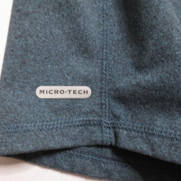 FREE COUNTRY mens SHIRT crew neck MICRO TECH soft TEAL long sleeve SIZE XL - Picture 2 of 8